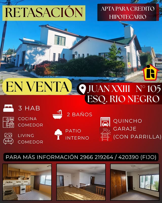 Casa en venta (retasación) — Juan XXIII