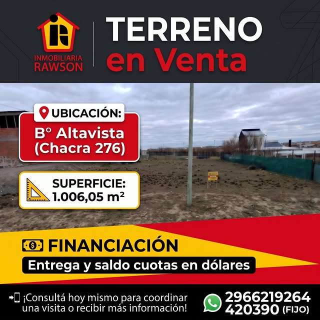 Lote en venta con financiación — B° Altavista